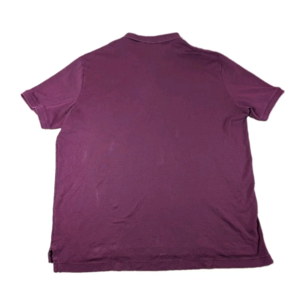 Polo Ralph Lauren Men's XL Burgundy Polo Shirt Blue Pony Logo Cotton Preppy